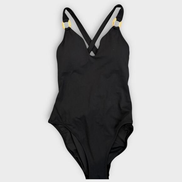 Robin Piccone Margot Lace-Up Back One-Piece Swimsuit Size 4 - Picture 3 of 8